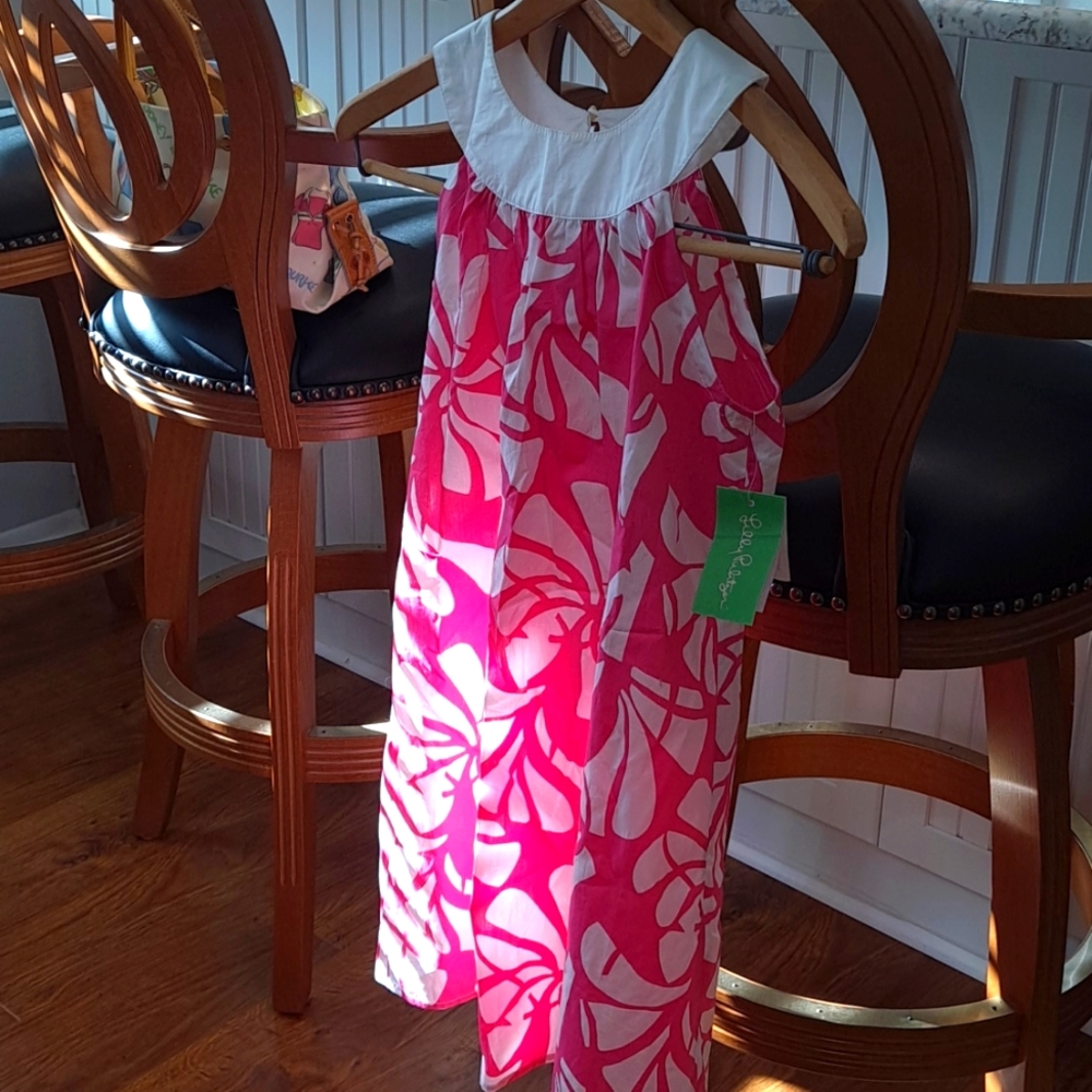 Lilly Pulitzer size 10 pink/white cotton  dress